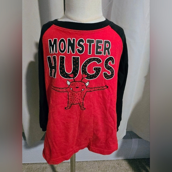 Carter's Other - Carter's Red and Black Monster Hugs Tee